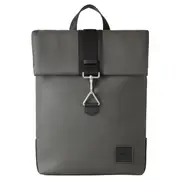 [Mulberry] Dalston Backpack Asphalt & Black Coated Canvas & Rubberised Leather
