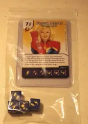 Marvel Dice Masters Civil War * CAPTAIN MARVEL * RARE Uncommon Set CUR + 4 dice
