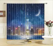 Starry Sky template 3D Curtains Blockout Photo Printing Curtains Drape Fabric