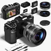 Digital Camera, 1080P 44MP Compact Camera for Kids Digital Video Camera with 18X Digital Zoom, Portable Point and Shoot Digital Cameras for Beginners,Students,Teens with 32GB SD Card