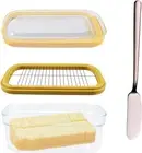 Butter Dish Slicer Cutter with Lid and Fork Butter Holder Container Sealed Box