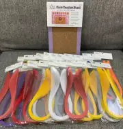 Quilling Paper Strips lot + Circle Template Board ** SEE DESCRIPTION FOR DETAILS