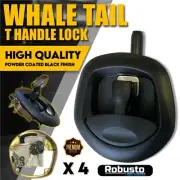 X4 Black Whale Tail T Handle Lock Latch/Compression Lock Trailer Ute Canopy 4pcs