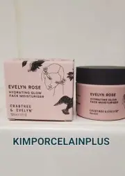 Crabtree & Evelyn EVELYN ROSE Hydrating Glow Face MOISTURISER 1.6 Fl Oz NEW BOX