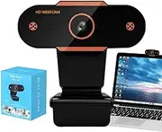 HD Webcam - PC Camera, USB Web Cam | Plug and Play Adjustable USB Webcam, Portable USB 1080P HD Webcam for Online Classes, Video Conferences and Live Streams, 16 x 13 x 6.5 cm
