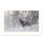 Larry Fanning (d.2014) "Phantom of the North - Wolf (Small)" Hand Signed
