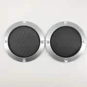 4" Speaker Cover For Car Audio DJ PA Speaker Silver Gray ABS Frame Metal Mesh