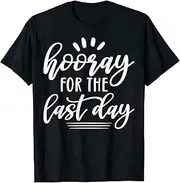 [X.Style] Hooray for The Last Day of School 2023 Teacher Hello Summer ds1132 Youth T-Shirt (XL) Black