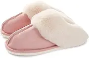 [PGB] Women's Fuzzy Memory Foam Slippers Fluffy Winter House Slippers Shoes Indoor Outdoor
