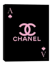 Playing Card Chic Chanel In Pink Ace Of Spades Wall Art