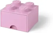 LEGO Brick Drawer Stackable Storage with 4 Knobs, in Light Purple
