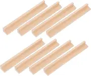 ibasenice Domino Bases Rack Tray Set Pcs Wooden Letter Ornaments DIY Domino Racks Desktop Wooden Supply