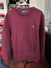 New Polo Ralph Lauren Men's M Burgundy Pullover Casual Polycotton Sweatshirt