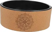 Yardwe Back Bending Yoga Wheel Natural Cork Muscle Roller Relief Yoga Backbend Wheel