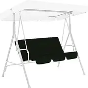 Garden Swing Canopy Replacement, 3 Seater Outdoor Swing Seat Cushion Cover Waterproof Swing Seat Pads Cushion for Patio Garden Yard Patio Swing Chair,Pink