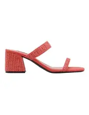 [Nine West] Gamer Heeled Sandal in Red