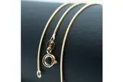 18k Gold F 46cm 18'' snake smooth necklace 1mm solid chain for pendant AUS MADE