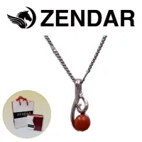 在飛比找博客來優惠-【ZENDAR】頂級天然沙丁紅珊瑚圓珠3.5-4mm銀色項鍊