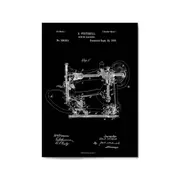 Vintage Sewing Machine Patent Wall Art #1