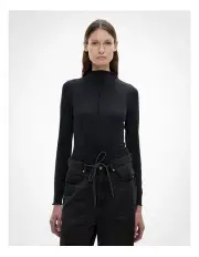 [Witchery] Hi Neck Jersey Top in Black