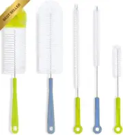 Bottle Cleaning Brush Set for Beer, Wine, Decanter, Sports Bottles