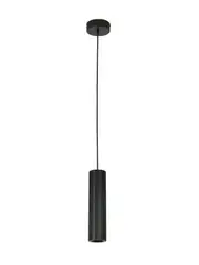 Cedar 1 Light Small Cylinder Pendant in Black