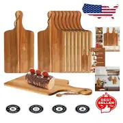 10 Pack Acacia Wood Cutting Boards - 15x7 Inch, Stylish & Durable Kitchen Set