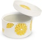 J-kitchens Pickles Container, Pottery, Hasamiyaki, Made in Japan, 9.1 fl oz (280 cc), 4.3 x 3.0 inches (11 x 7.5 cm), Lemon