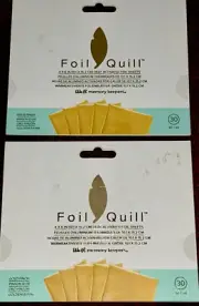 2 NEW We R Memory Keepers 30ct Gold Foil Quill 4x6 Paper Book Craft Sheets Lot