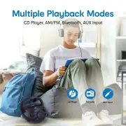 Laser Black Portable CD Boombox with AM/FM Radio