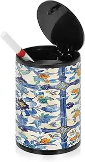 Ashtrays For Cigarettes Outdoor Table Bohemian Boho Vintage Flower Mandala Cigarettes Butt Container Outdoor Ash Trays For Cigarettes Car Cup Holder Patio Kitchen Home