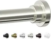 Shower Curtain Rod, 1" Diameter Heavy Duty Tension Rod Non Slip, Adjustable 20-73 Inch No Drilling Shower Curtain Rods Spring Tension For Bathroom, Shower Stall, No Rust, Nickel