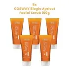 5 x COSWAY Bioglo Apricot Facial Exfoliate Scrub Removes Dead Skin Cell 100G