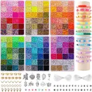 14000pcs, 136 Colors Clay Beads for Bracelet Making Kit Flat Round Polymer