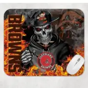 Browns Football Skull Quote Computer Non Slip Custom Mouse Pad