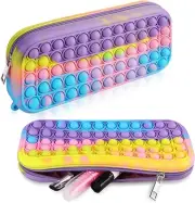 Pop Pencil Case Popping Fidget Toy Pencil Bag Push Bubble Silicone Sensory Toy