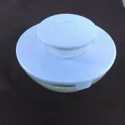 Unbranded Glass Chef Bowls Covers Set Of 5 Clear Blue Nesting Mixing Bowls NEW