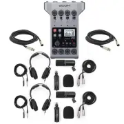 Zoom P4 with 2 Zoom ZDM1-PMP and 2 XLR Cables