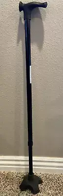 NOVA Sugarcane Walking Cane 2066 Quad Tip Stand Alone Anatomical Handle Left NEW
