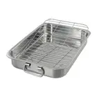 Premium Stainless Steel Oven Pan Grill Rack Baking Roaster Tin Built to Last