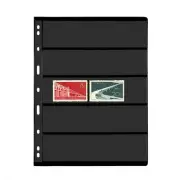 20 Sheet Stamp Pages, 5 Pockets Pages for Stamp Collectors, 9-Hole Standard P...