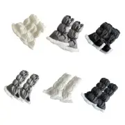 Padded Plush Hem Leg Warmers for Indoor Outdoor Quilted Split Puffer Socks Cover