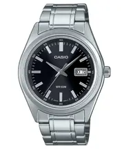 Casio Analog Stainless Steel Black Dial MTP-B180D-1A1V MTPB180D-1A1V Mens Watch