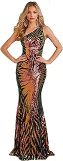 [Kisscc] Holographic Sequin Formal Dress Stretch Maxi Prom Evening Gown