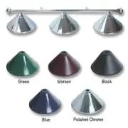 Metal Polished CHROME Pool Snooker Billiards Table LIGHT - 3 x Light Hats