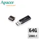 Apacer宇瞻 AH25B 時尚金屬 USB 3.1高速隨身碟-霧面黑 64GB (3折)