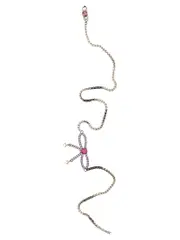 [Dsquared2] Dsquared2-Bow Crystal Long Earrings Gioielli Multicolor-Donna OS Multicolor