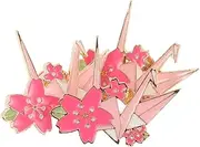 [WRITWAA] Brooch Back Lapel Pins Scarf Brooch Pin Badges Funny Lapel Pins for Men Cartoon Badge Origami Crane Brooch Cartoon Brooch Pin for Summer Sloth Pink Zinc Alloy