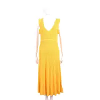 在飛比找Yahoo奇摩購物中心優惠-Michael Kors V領質感黃坑條針織洋裝