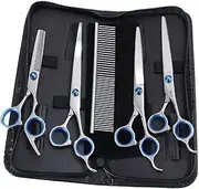 1 Set 5pcs Dog Grooming Scissors Pet Grooming Kit Dog Grooming Clippers Pet Hair Trimming Scissors Curved Grooming Scissors Stainless Steel Pet Clippers Pet Hair Trimmer Silver